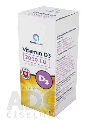 ADAMPharm Vitamín D3 2000 I.U. cps 1x60 ks