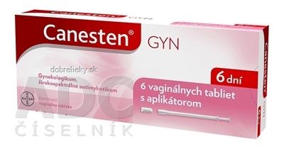 Canesten GYN 6 dní tbl vag 100 mg (fólia Al) 1x6 ks