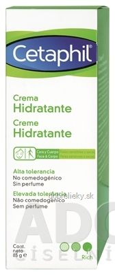 CETAPHIL hydratačný krém (Creme hidratante) inov. 2019, 1x85 g