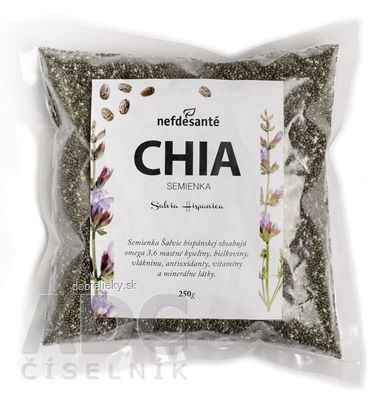 nefdesanté CHIA semienka semená Šalvie (Salvia Hispanica) 1x250 g