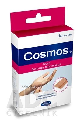 COSMOS Classic Pevná náplasť na rany, oteruvzdorná, (6 cm x 1 m) 1x1 ks