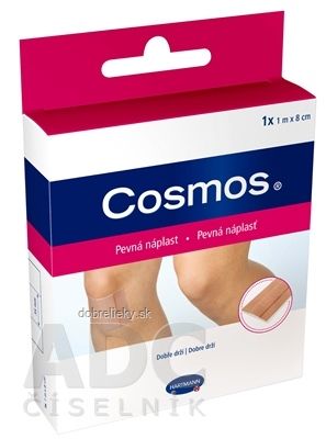 COSMOS Classic Pevná náplasť na rany, oteruvzdorná, (8 cm x 1 m) 1x1 ks