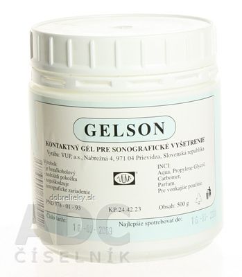 GELSON sonografický gél kontaktný, dóza 1x500 g