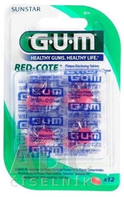 GUM RED-COTE tablety pre indikáciu zubného plaku 1x12 ks