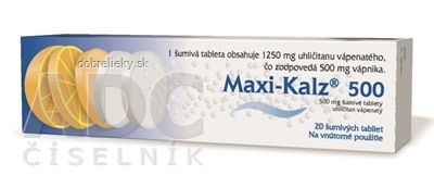Maxi-Kalz 500 tbl eff 500 mg (tuba PP) 1x20 ks