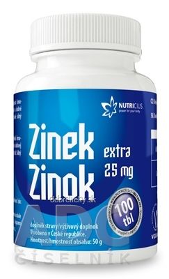 NUTRICIUS Zinok EXTRA 25 mg tbl 1x100 ks