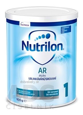 Nutrilon 1 AR mliečna výživa v prášku (od narodenia) (inov. 2019) 1x800 g