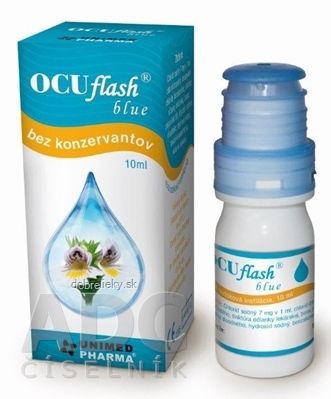 OCUflash blue očná roztoková instilácia, bez konzervantov 1x10 ml