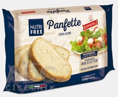 NutriFree Panfette chlieb biely, krájaný (4 porcie) 1x300 g