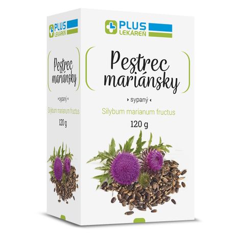 PLUS LEKÁREŇ Pestrec mariánsky sypaná droga, čaj 1x120 g