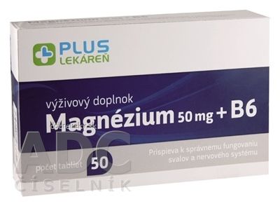 PLUS LEKÁREŇ Magnézium 50 mg + B6 tbl 1x50 ks