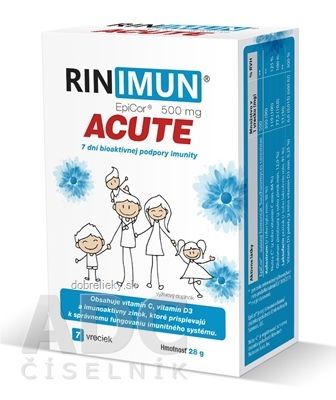 RINIMUN ACUTE vrecúška, 7 dní bioaktívnej podpory imunity 1x7 ks