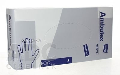 Ambulex rukavice VINYL veľ. S, nesterilné, nepúdrované 1x100 ks