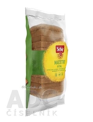Schär MAESTRO VITAL chlieb bezgluténový, kysnutý, viaczrnný, krájaný, 1x350 g