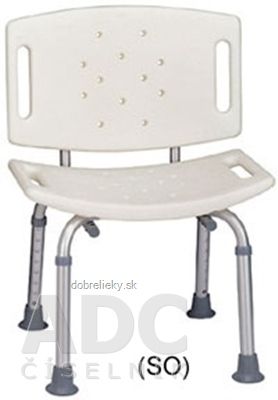 Stolička sprchovacia s operadlom nastaviteľná výška 1x1 ks