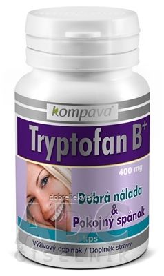 kompava TRYPTOFAN B+ cps 400 mg (Dobrá nálada a spánok) 1x60 ks