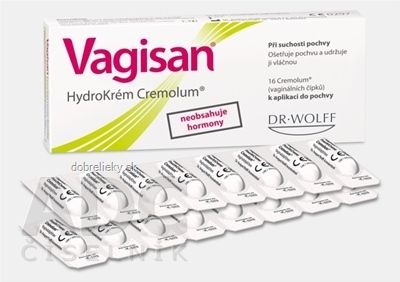 Vagisan HydroKrém Cremolum vaginálne čapíky 1x16 ks