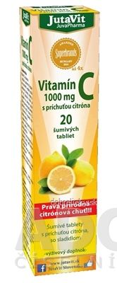JutaVit Vitamín C 1000 mg šumivé tablety s príchuťou citróna 1x20 ks